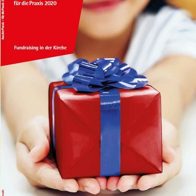 Broschürentitel Cover "Nehmenskunst und Gebensfreude" zum Fundraising in der Kirche